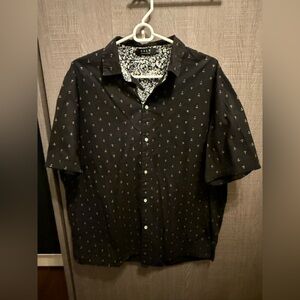 SSLR Men’s Anchor Print Short Sleeve Button Up Shirt size XL